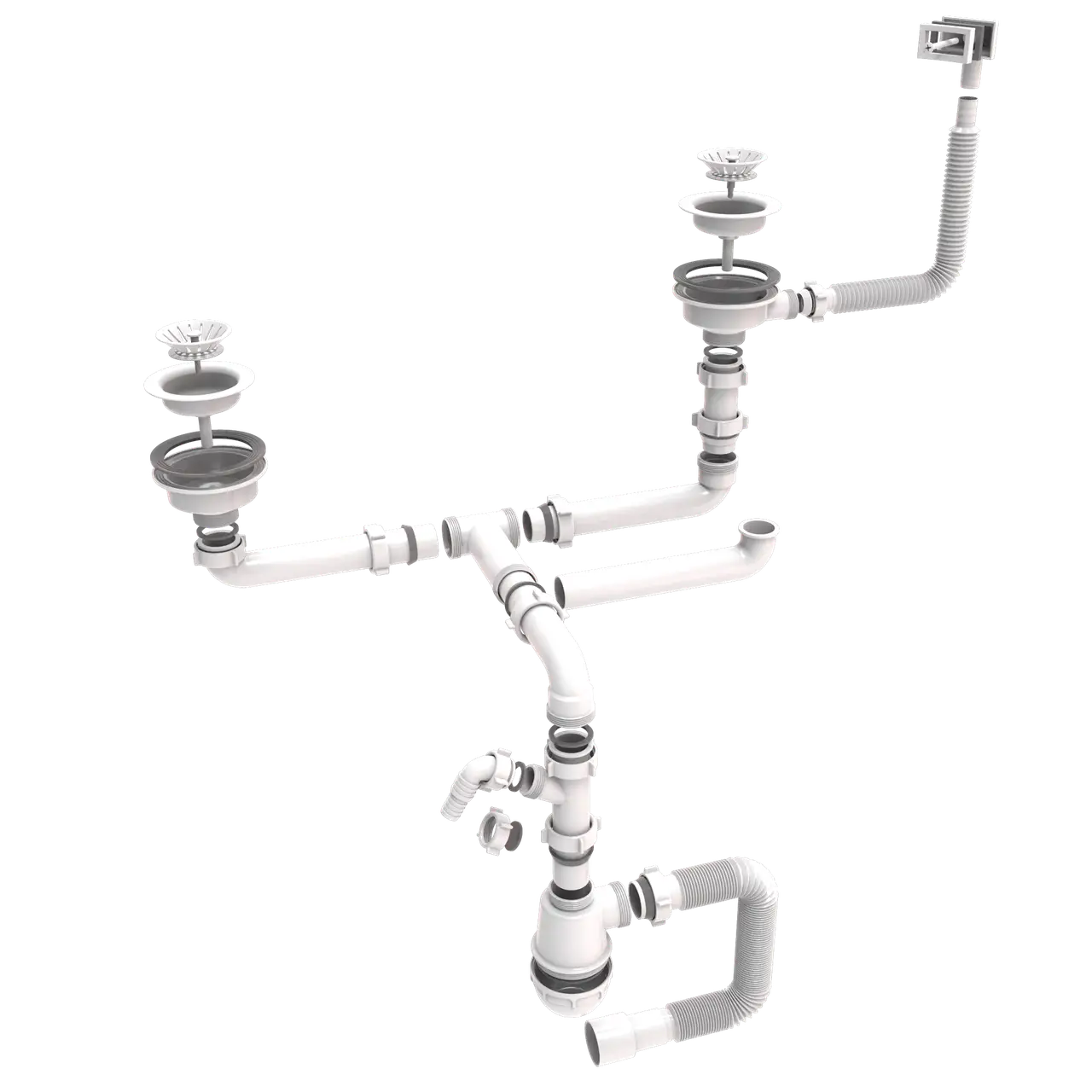Сифон з пластмасовою зливною сіткою D115мм - Зображення 3
