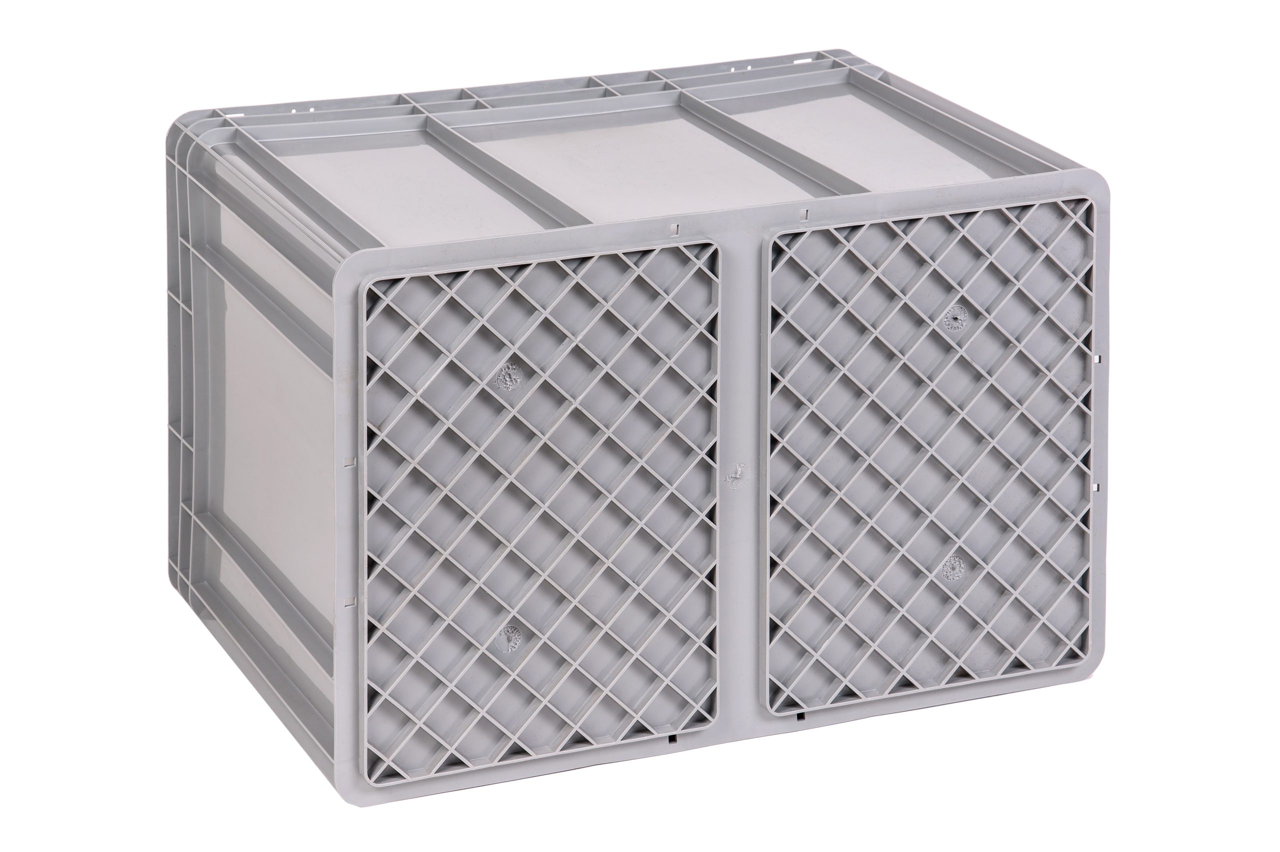 Євроконтейнер, пластмасова скринька (сірий) - Зображення 3