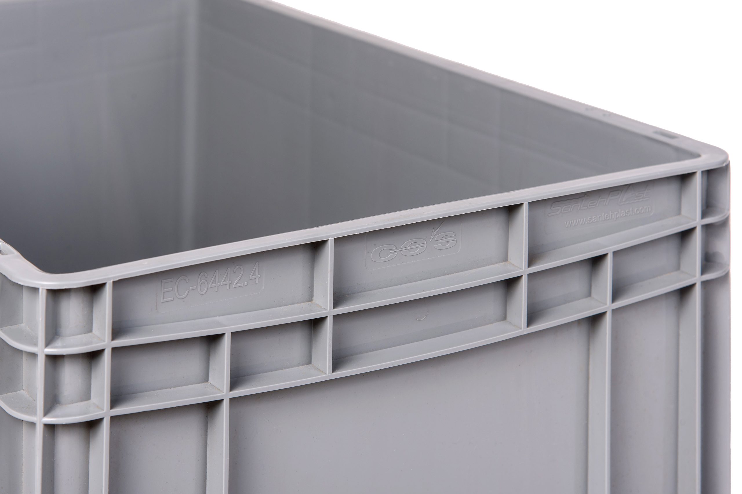 Євроконтейнер, пластмасова скринька (сірий) - Зображення 4