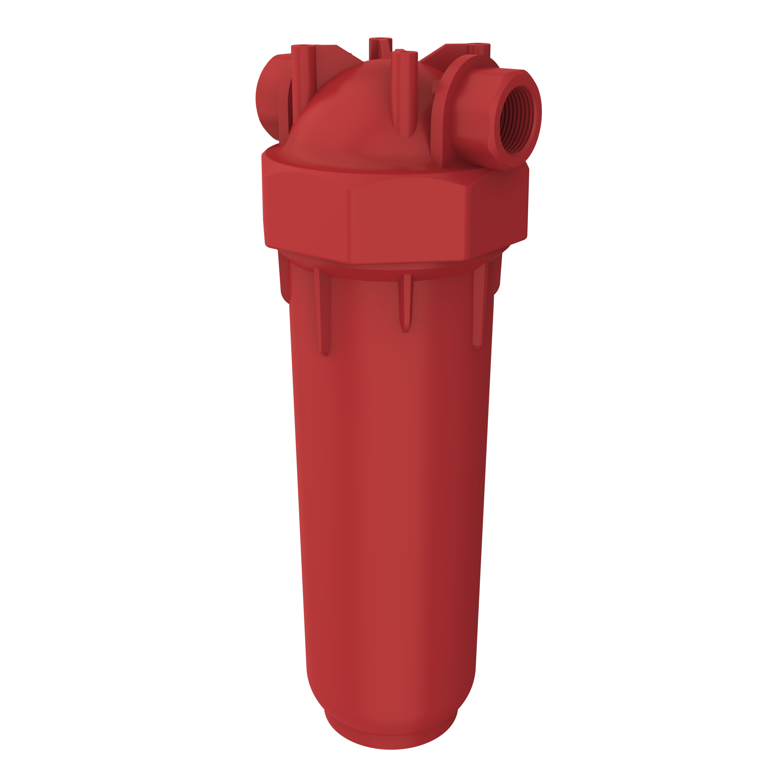 Hot water filter with plastic thread