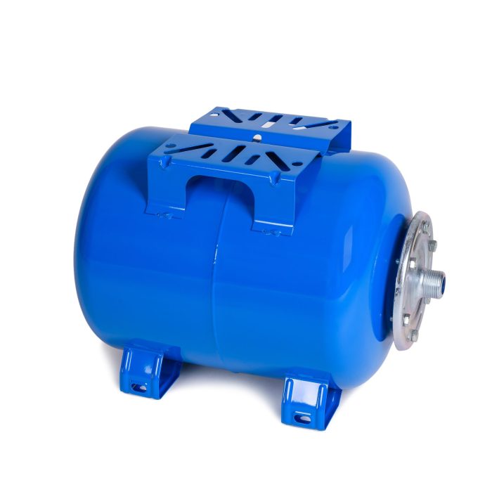 Horizontal hydraulic accumulators