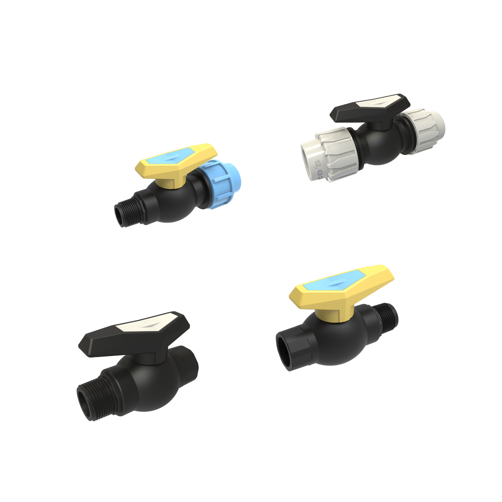 Ball valves for HDPE pipes