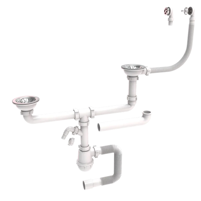 Siphons with stainless steel drain mesh 115mm