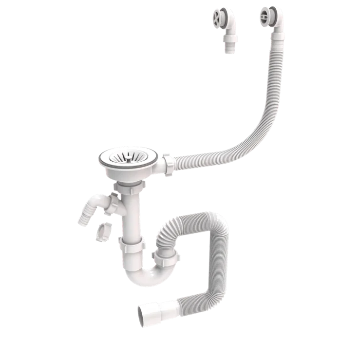 Сифони для одинарної керамічної мийки 115мм